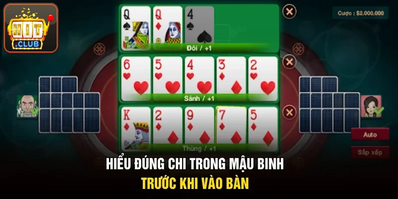 Hiểu đúng 3 chi trong mậu binh trước khi xuống bàn Hitclub