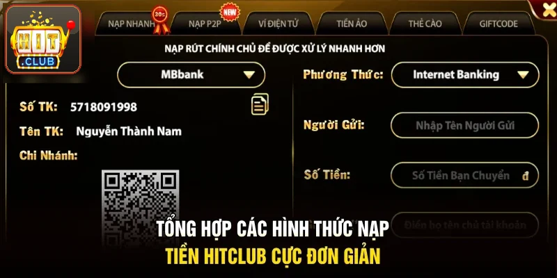 Tổng hợp hình thức nạp tiền Hitclub cực đơn giản