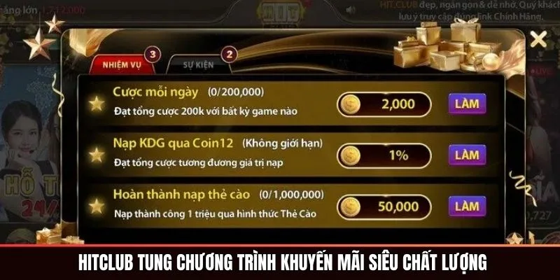 Khuyến mãi HITCLUB